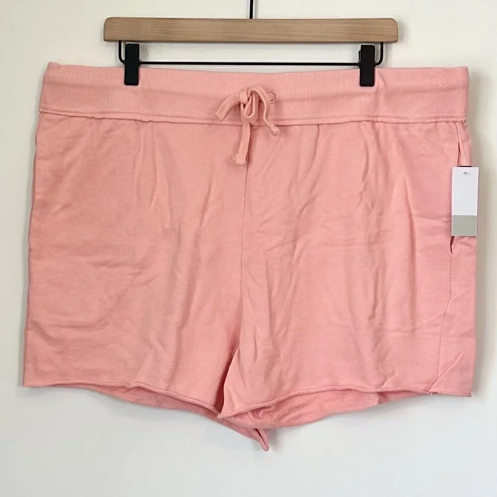 NWT bp Coral Women's Pull-On Organic Loungewear Comfort Shorts - 2X - Picture 1 of 5